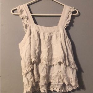 White lace tank top